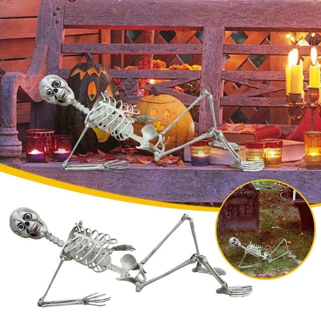YYV 170cm Halloween Skeleton Prop Human Full Size Skull Hand Life Body Anatomy Model Decor