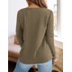 thumbnail image 5 of Remera PRETTYGARDEN Mujer Cuello en V Manga Larga Tejido Waffle Verde Militar Talle S, 5 of 5