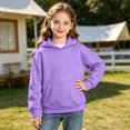 thumbnail image 4 of Abcomgle Loose Hoodie for Girls Size 10-12 Cute Solid Hooded Girls Sweatshirt Long Sleeve Girls Pullover Top Loose Winter Sweaters for Girls 10-12 with Pocket, 4 of 5