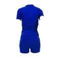thumbnail image 3 of VISgogo Conjunto de 2 piezas para mujer, camiseta de manga corta con cuello redondo de color sólido, pantalones cortos de cintura elástica a juego VISgogo moda, 3 of 4