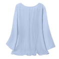 thumbnail image 5 of Njagoc3 Women Oversized Tunic Top Crew Neck Long Sleeve Loose Fit Casual Tee, 5 of 5