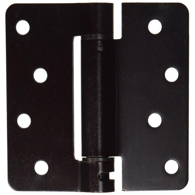 4 x 4 x 0.25 in. Spring Hinge Steel - Oil Rubbed Bronze