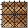 thumbnail image 4 of vidaXL 10 pcs Decking Tiles, 11.8"x11.8", Solid Acacia Wood, Weather Resistant, Varnished Finish, 4 of 6