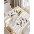 thumbnail image 5 of Brown Green Diamond Placemats Set of 12, Modern Geometric Middle Century Beige Placemats for Dining Table, Place Mats for Kitchen Tabletop, Waterproof Wipeable Dining Table Mats Set, 5 of 9