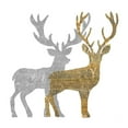 thumbnail image 3 of Pinto, Patricia 12x12 Black Modern Framed Museum Art Print Titled - Two Holiday Deer, 3 of 5