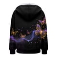 thumbnail image 6 of COMVALUE Womens Zip Up Hoodies Boho Floral Long Sleeve Sweatshirts Casual Graphic Y2K Hoodie Fall Hooded Jacket with Pockets (Purple, 3XL), 6 of 7