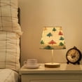 thumbnail image 6 of Ryvnso LED Bedside Table Lamp Christmas Tree Checkered Pattern Bedroom Desk Lamps Nightstand Lampshade S, 6 of 7