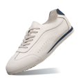 thumbnail image 3 of Men's Lace-Up Color Block Leather Retro Casual Sneakers, 3 of 7