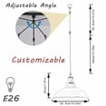 thumbnail image 3 of FSLiving J-Type Track Light Pendants with Cord Macaron Yellow Shade E26 Adjustable Remote Control with Dimmable Bulbs Track Mount Pendants for Sloped Vaulted Ceiling,Total Height 35.5in - Set of 3, 3 of 7