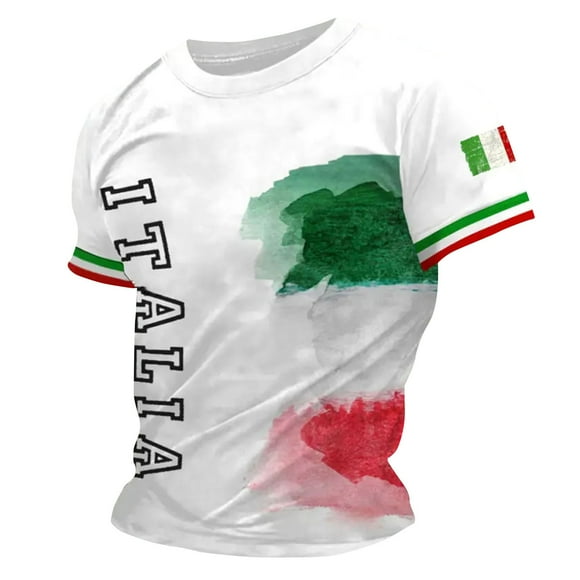 Xdzjlr Men T Shirts Italian Round Neck Short Sleeved Fashion Men Shirts Summer,L