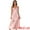 Pink, variant on Satin V Neck Spaghetti Strap Silky Maxi Dress S Black