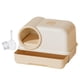 thumbnail image 5 of Caja de arena para gatos cerrada, inodoro a prueba de salpicaduras con pala, suministros para mascotas, bandeja de arena para gatos, orinal para gatos Beige, 5 of 10