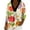 Gold, variant on MEICHEN Women's Elegant Retro Art Print V Neck Loose Mid Length Sleeve Top Summer T Shirts for Women