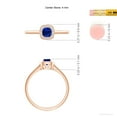 thumbnail image 5 of ANGARA Natural Cushion Blue Sapphire Ring with Diamond Halo in 14K Rose Gold for Women (Size-4mm) | September Birthstone, Birthday, Anniversary, Jewelry Gift for Women | Natural Blue Sapphire Ring, 5 of 9
