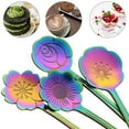 thumbnail image 3 of 8 Flower Spoon Set, 410 Stainless Steel Reusable Tea Spoon, Stirring Spoon, Coffee k2357, 3 of 6