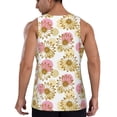 thumbnail image 3 of Xecao Sunflowers Men's Tank Top Workout Quick Dry Sleeveless Gym Jogging Muscle Shirts Summer Swim Beach Tops, 3 of 9