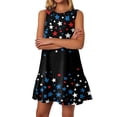 thumbnail image 5 of Women's Lightweight Sundress, Sleeveless Round Neck Summer Casual Dress with Patriotic Design, Perfect for Outdoor Celebrations,Black L, 5 of 5