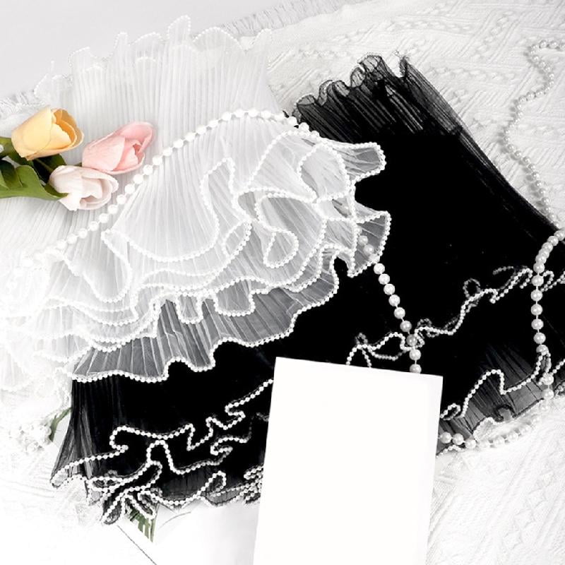 ZPAQI 6 Sheets Pearl Edges Flower Bouquet Paper Wedding Floral Wrapping Mesh Yarn