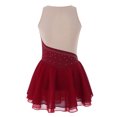 thumbnail image 2 of Haitryli Kids Girls Figure Ice Skating Dress Ballet Dance Dress Mesh Splice Lyrical Dancewear Red 12, 2 of 7
