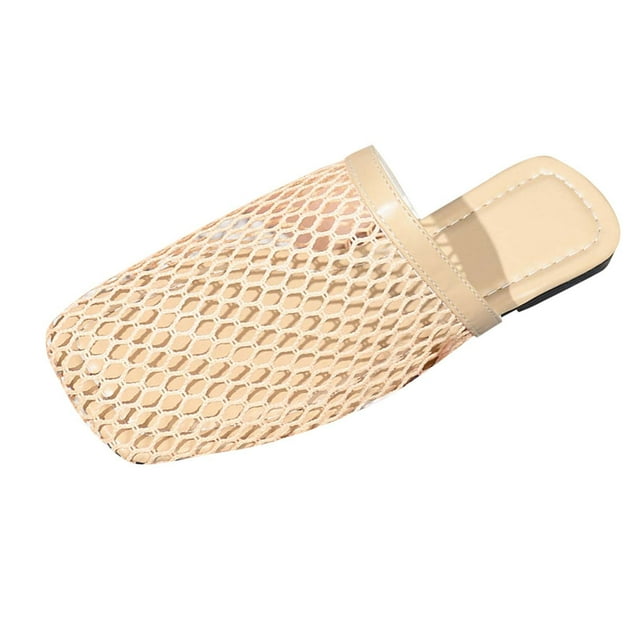 Multicolor Ladies Fashion Fishnet Woven Hollow Sandals With Pvc Sole And Mesh Construction For Outdoor And Leisure Activities In Summer Comfortable And Durable