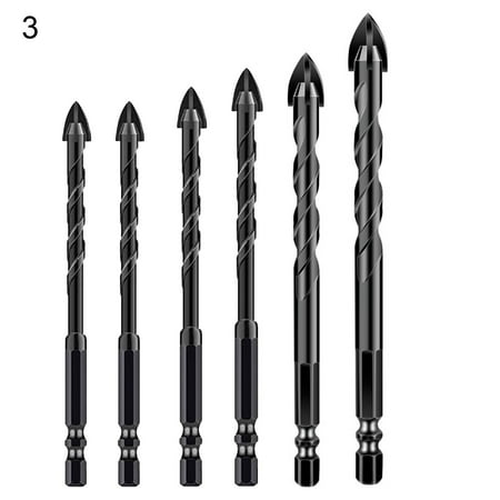 

fanshao 5Pcs/6Pcs Durable Tip Drill Bit High Hardness Anti-rust Multifunctional Hexagonal Shank Triangle Drill Bit for Woodworking
