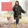 thumbnail image 4 of Wearable Oversized Blanket,Black Gothic Sun Moon Pattern Wearable Blanket Hoodie for Adults,Cozy Hooded Blankets with Super Pockets,Super Warm Fuzzy Pullover for Women & Men, 4 of 6