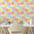 thumbnail image 3 of Ambesonne Geometric Peel & Stick Wallpaper for Home, Pastel Circular Motifs, 13"x36", Multicolor, 3 of 6