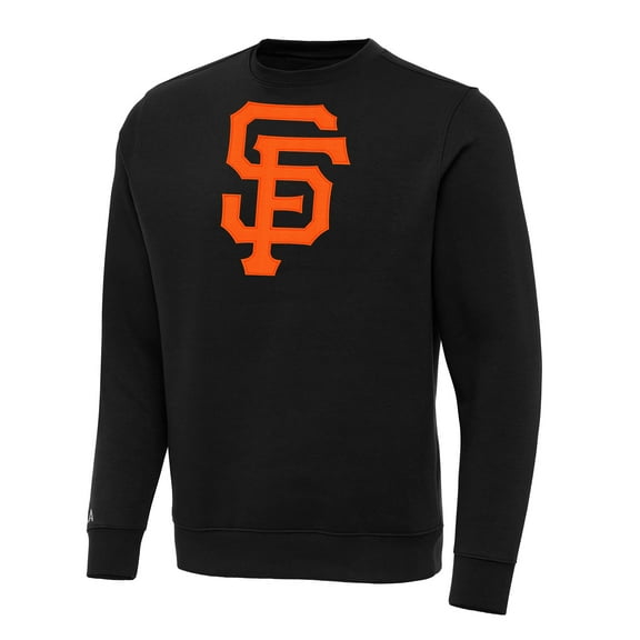 Men's Antigua Black San Francisco Giants Big & Tall Victory Pullover Sweatshirt