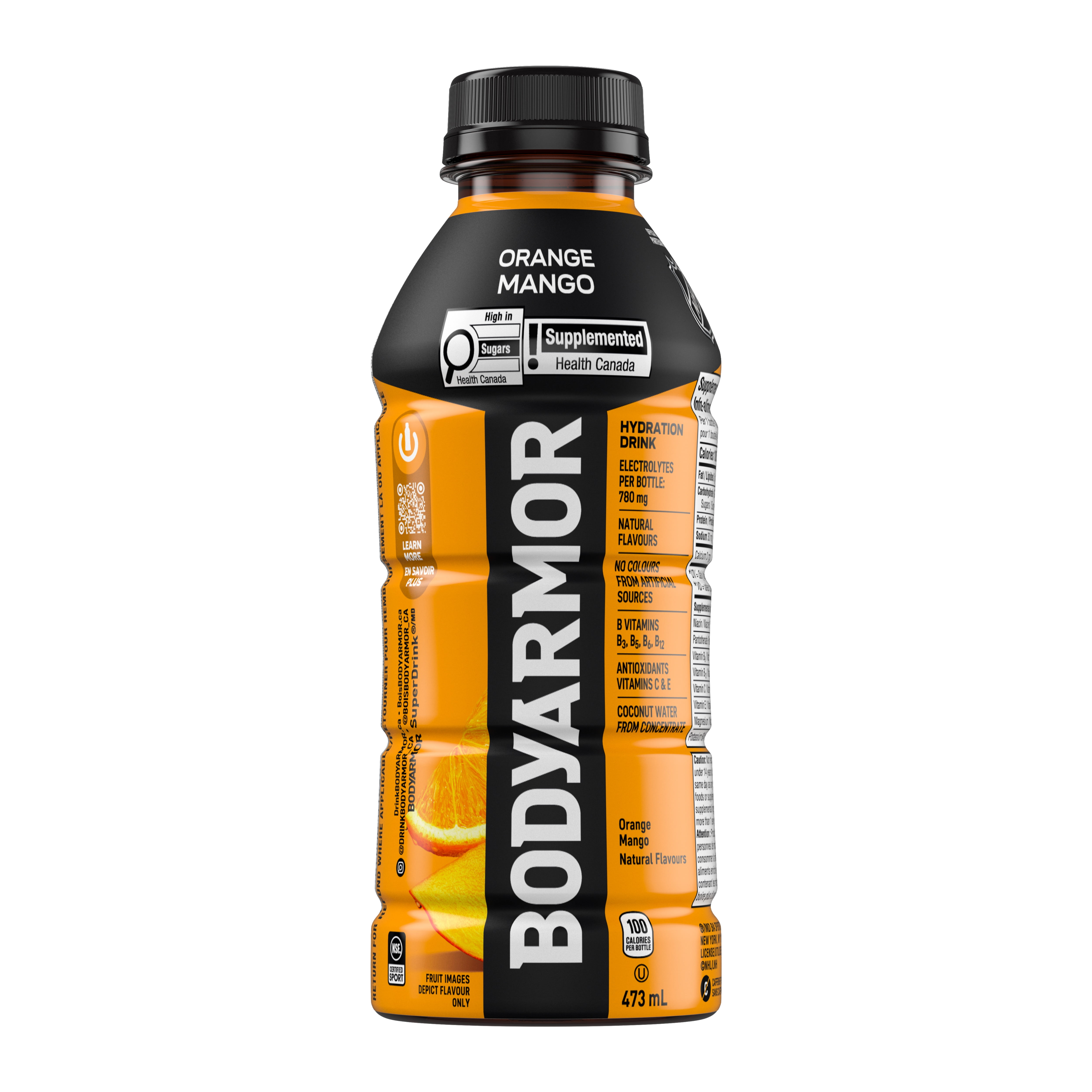 BodyArmor SuperDrink Orange Mango Bouteille, 473 mL BODYARMOR ORANGE MANGUE