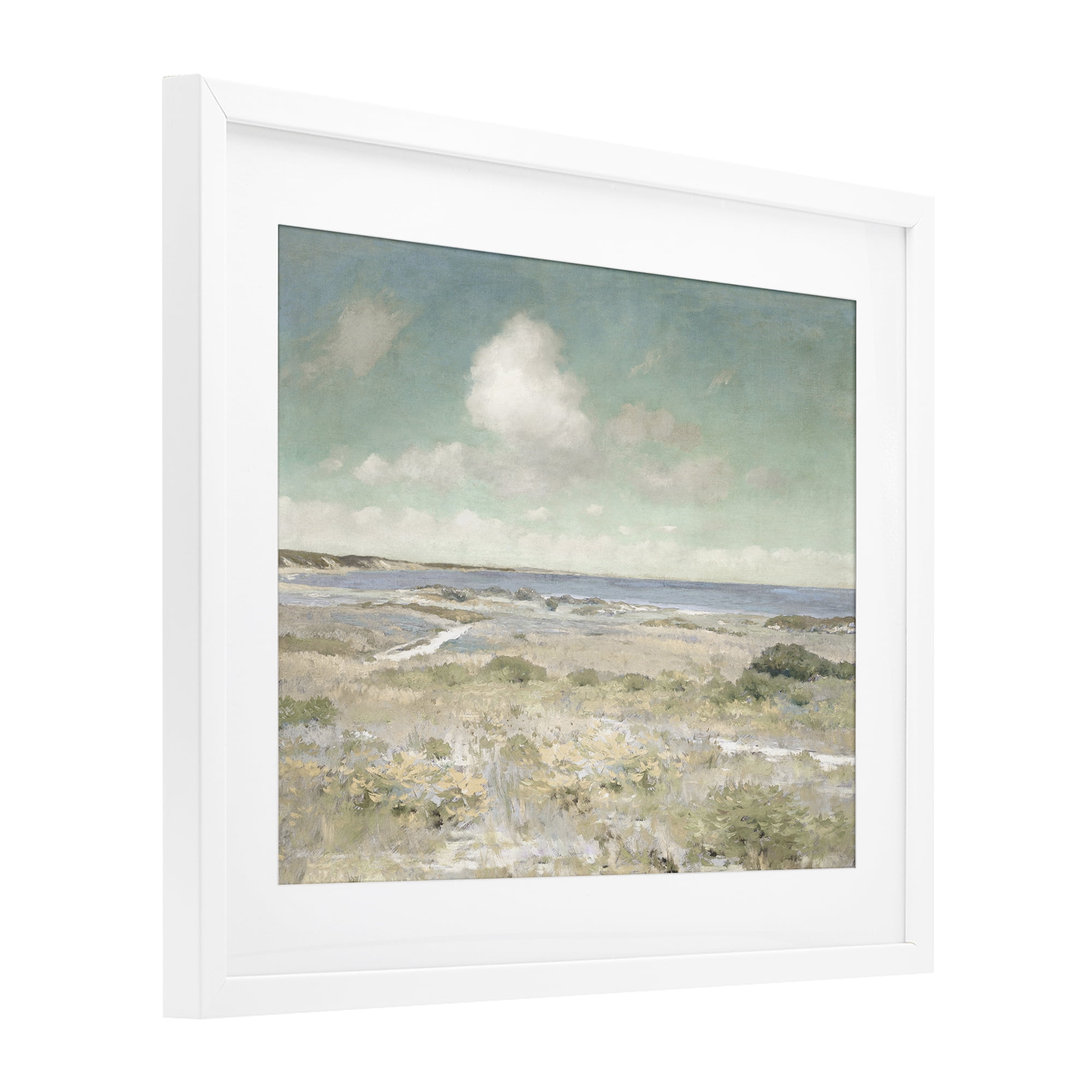 Stupell Industries Water View with Clouds White Framed Print Under Glass, design by Christy McKee