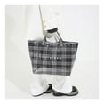 thumbnail image 6 of Fashion PVC Tote Bag for Women Large Plastic Tote Bag for Work Letter Print Hobo bag Kraft Paper Work Handbags Purses Checkered-Black, 6 of 8