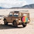 thumbnail image 6 of Multi-Size Car Tire Dust Cover Sunscreen, Corrosion, Dust And Water Keep Spare Tires Clean Mediumvioletred Tie Dye Background Rainbow Colors 16 Inch, 6 of 8