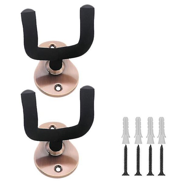 Paquete de 2 ganchos para guitarra YONGSHENG montaje en pared dorado negro
