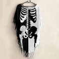 thumbnail image 4 of HNMKIU Ladies Shawl Wrap Women’s Halloween Print Smock Cape Top Flowing Batwing Sleeve Unlined Oversized Shawl Wraps Grey,XXXXL, 4 of 5