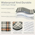thumbnail image 2 of Tartan Plaid Pattern in Black Orange Beige Picnic Blanket Waterproof Beach Blankets Sandproof Large Mat with Storage Bag Camping Grass Travel Hiking Park 78"x78", 2 of 6