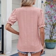 thumbnail image 4 of aidice Womens Tops V Neck Ruffled Short Sleeve Summer Tops T Shirts Fashion Casual Soft Basic Blouses Comfy Spring Tees, 4 of 7