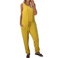 thumbnail image 4 of HBFAGFB Rompers for Women 2024 Spring and Summer Short Sleeved Wide Leg Pants Jumpsuit Yellow Size L, 4 of 4