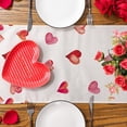 thumbnail image 6 of Matoen Valentines Table Runner, Valentines Day Decorations Love Heart Valentines Runner for Table Seasonal Holiday Decor for Indoor Outdoor Dining Table Decorations (13"x 70.8"), 6 of 6