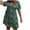 Green, variant on Nmnitkp Summer Dresses for Women 2025 Fashion Casual Comfort floral dress Short Sleeve V-Neck Dress