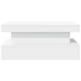 thumbnail image 5 of vidaXL Coffee Table with LED Lights White 90x50x40 cm, 5 of 5