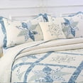 thumbnail image 5 of Kasentex Luxurious Quilted PatchWork Quilt Coverlet Bedspread - 100% Natural Cotton Machine Washable, Blue-Ivory, Full Size, 5 of 6