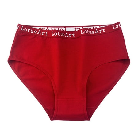 GHSOHS Womens Underwear Briefs Womens Workout Underwear Sexy Womens Underwear Women s Large Size Mid High Waist Briefs Summer Letter Sports Comfortable Underwear Underpants Hipster Panty Briefs R 2XL