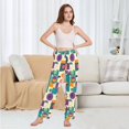 thumbnail image 6 of FORMRS Women's Pajama Pants with Pockets Soft Comfy Loungewear Sleep Bottom, Sizes S-2XL, Purple Geometric, 6 of 8