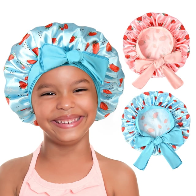 Gorro de dormir YANIBEST de satén de seda para niños, 2 unidades