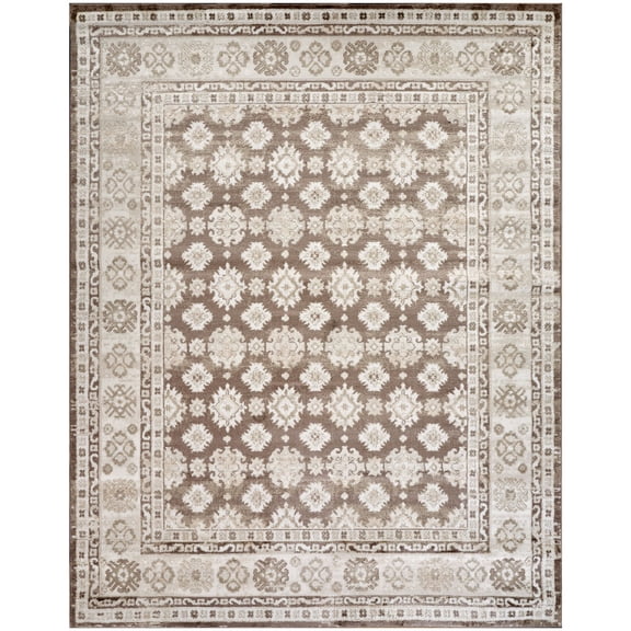 Nourison Dekor 7'10" x 9'10" Ivory Brown Vintage Indoor Rug