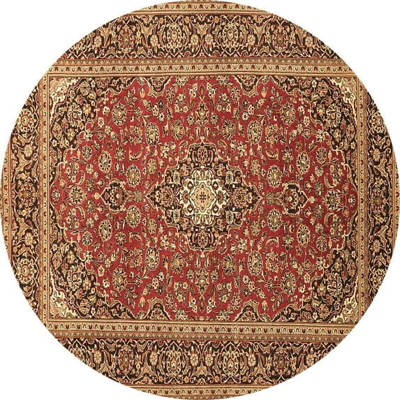 Ahgly Company Indoor Round Persian Brown Traditional Area Rugs, 6' Round