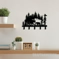thumbnail image 2 of Craftnamesign Custom Bear Family Metal Key Holder, Mountain Bear Decorative, Bear Metal Coat Rack, 2 of 5