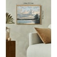 thumbnail image 4 of Drsoum Vintage Sea and Sky Landscape Wall Art 11x14in Natural Framed Rustic Retro Ocean Scenery Prints Farmhouse Classic Decorations for Living Room Bedroom, 4 of 6