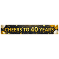 thumbnail image 6 of Cheers to 40 Years Gold Celebration Backdrop Stars Balloon Banner Party Background Decorations Milestone Anniversary Event Supplies, 6 of 8