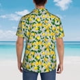 thumbnail image 6 of Daiia Lemon1 Hawaiian Shirt for Men Gentle Cotton Regular Short Sleeve Casual-3X-Large, 6 of 9